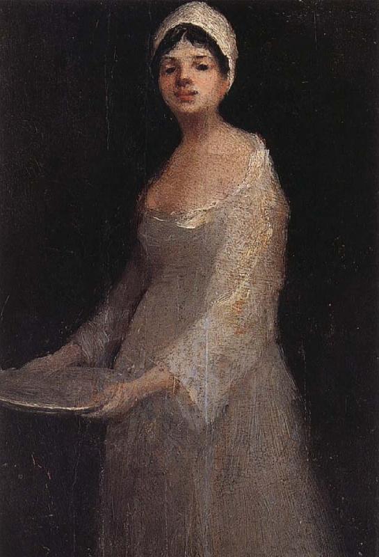 Nicolae Grigorescu Woman with Plate oil painting image